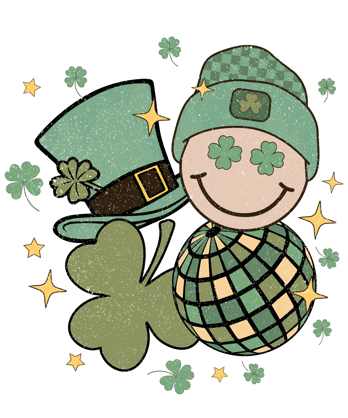 Smiley Saint Patrick's Day Party Design - DTF Ready To Press - Heat Press Transfer
