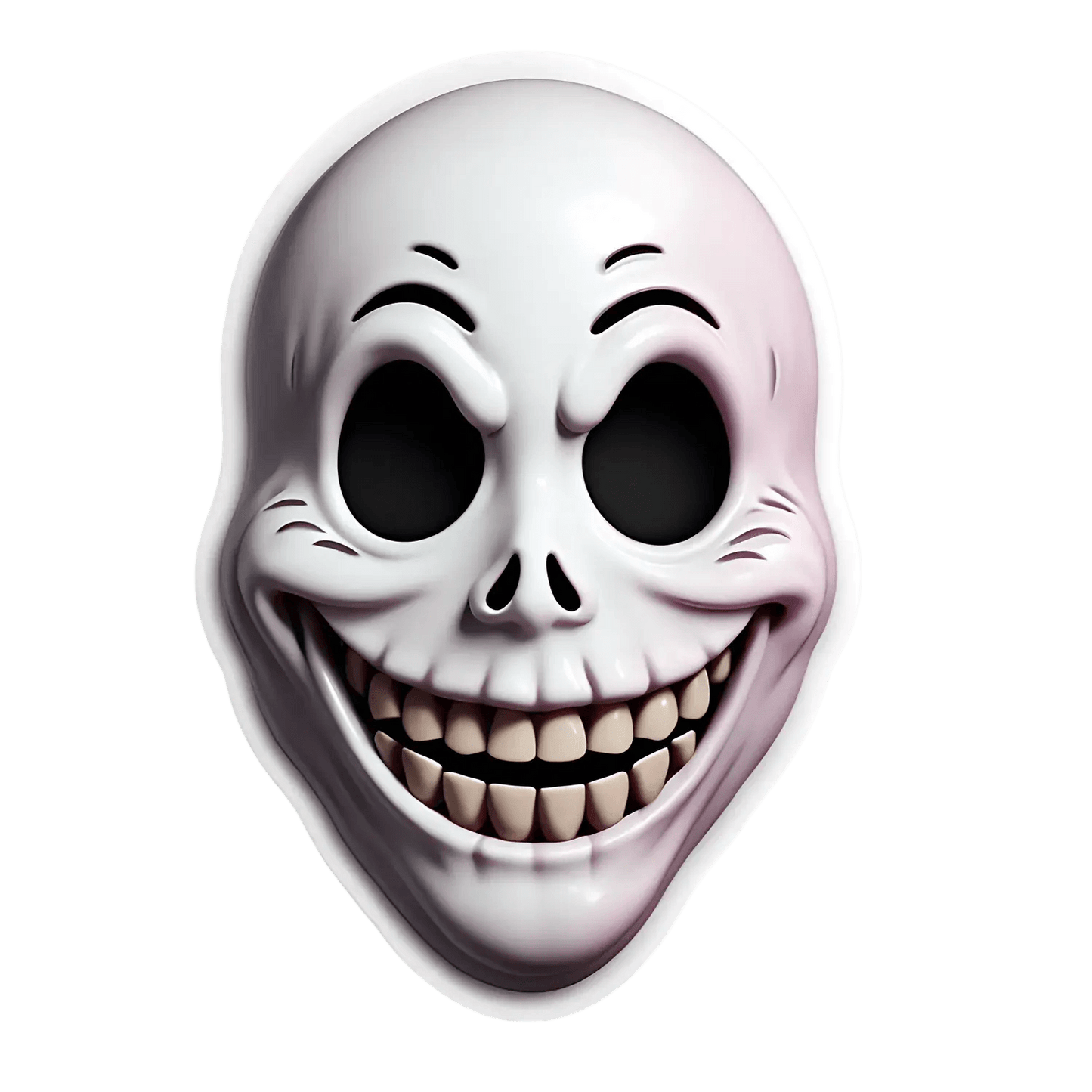 Smiling Skull - UV DTF Sticker - Heat Press Transfer
