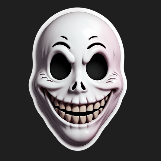 Smiling Skull - UV DTF Sticker - Heat Press Transfer