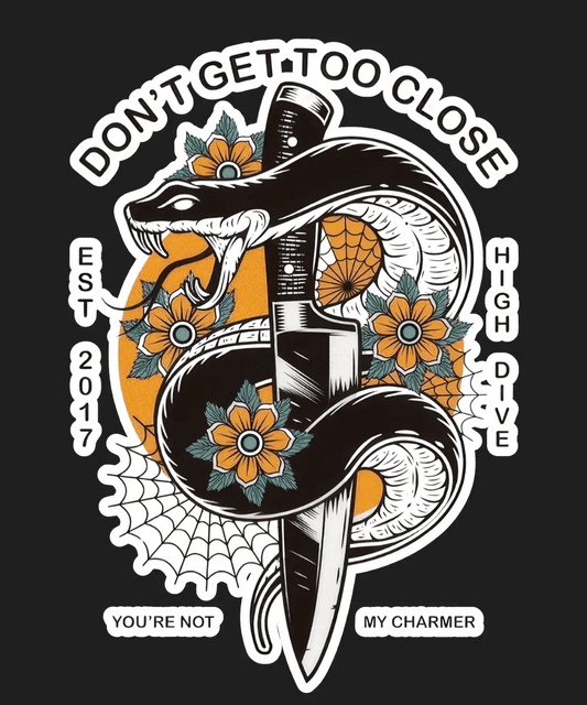 Snake Floral DTF Ready to Press - Heat Press Transfer