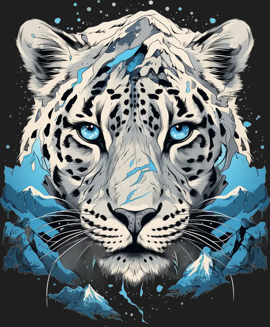 Snow Leopard Print - DTF Ready to Press - Heat Press Transfer