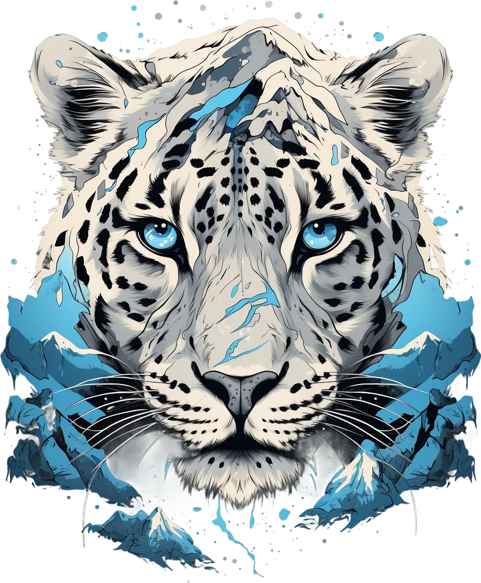Snow Leopard Print - DTF Ready to Press - Heat Press Transfer