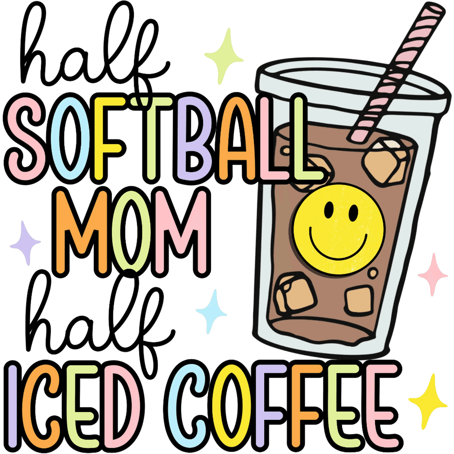 Softball Mom Design - DTF Ready To Press - Heat Press Transfer