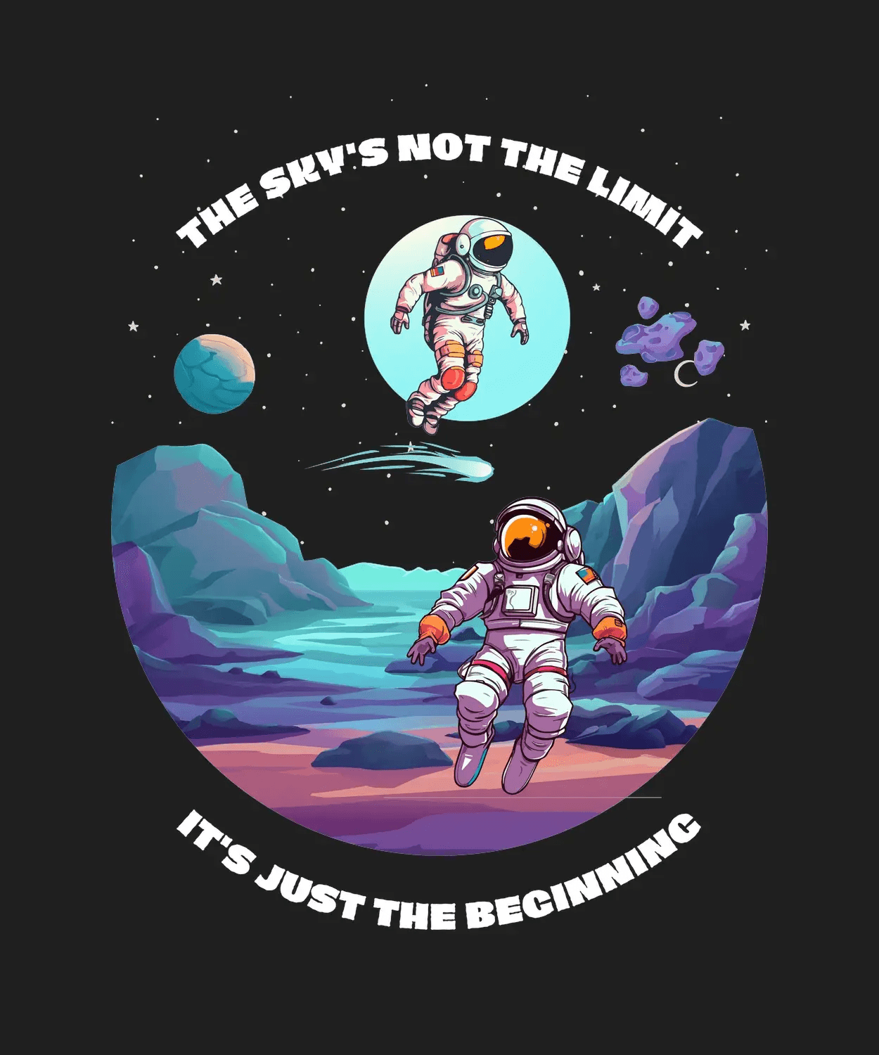 Space Adventure - DTF Ready to Press (black_bg)