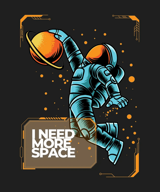 Space Astronaut - DTF Ready to Press - Heat Press Transfer