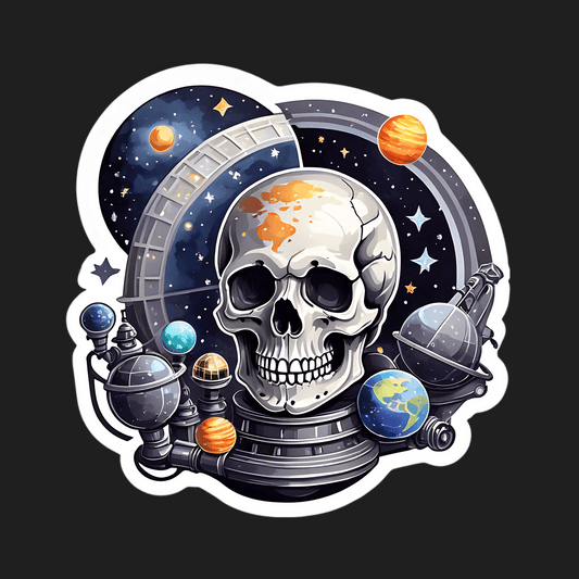 Space Skull - Galaxy Sticker - Heat Press Transfer