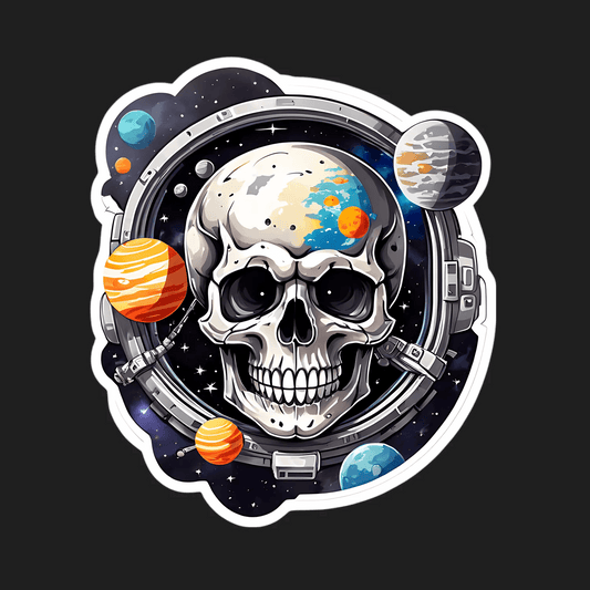 Space Skull Astronaut - Sticker - Heat Press Transfer