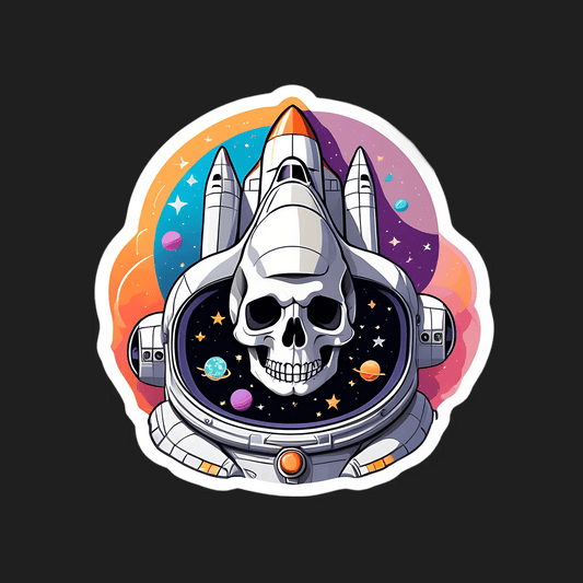 Space Skull Sticker - Galactic Adventure - Heat Press Transfer