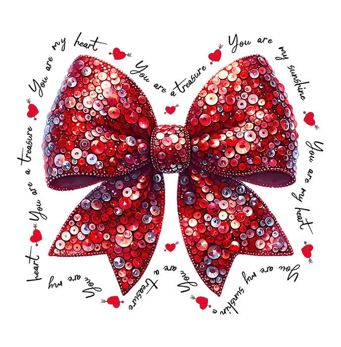 Sparkle & Love: Valentine’s Day DTF Gang Sheet 22"x60" Premade DTF Gang Sheet - Heat Press Transfer