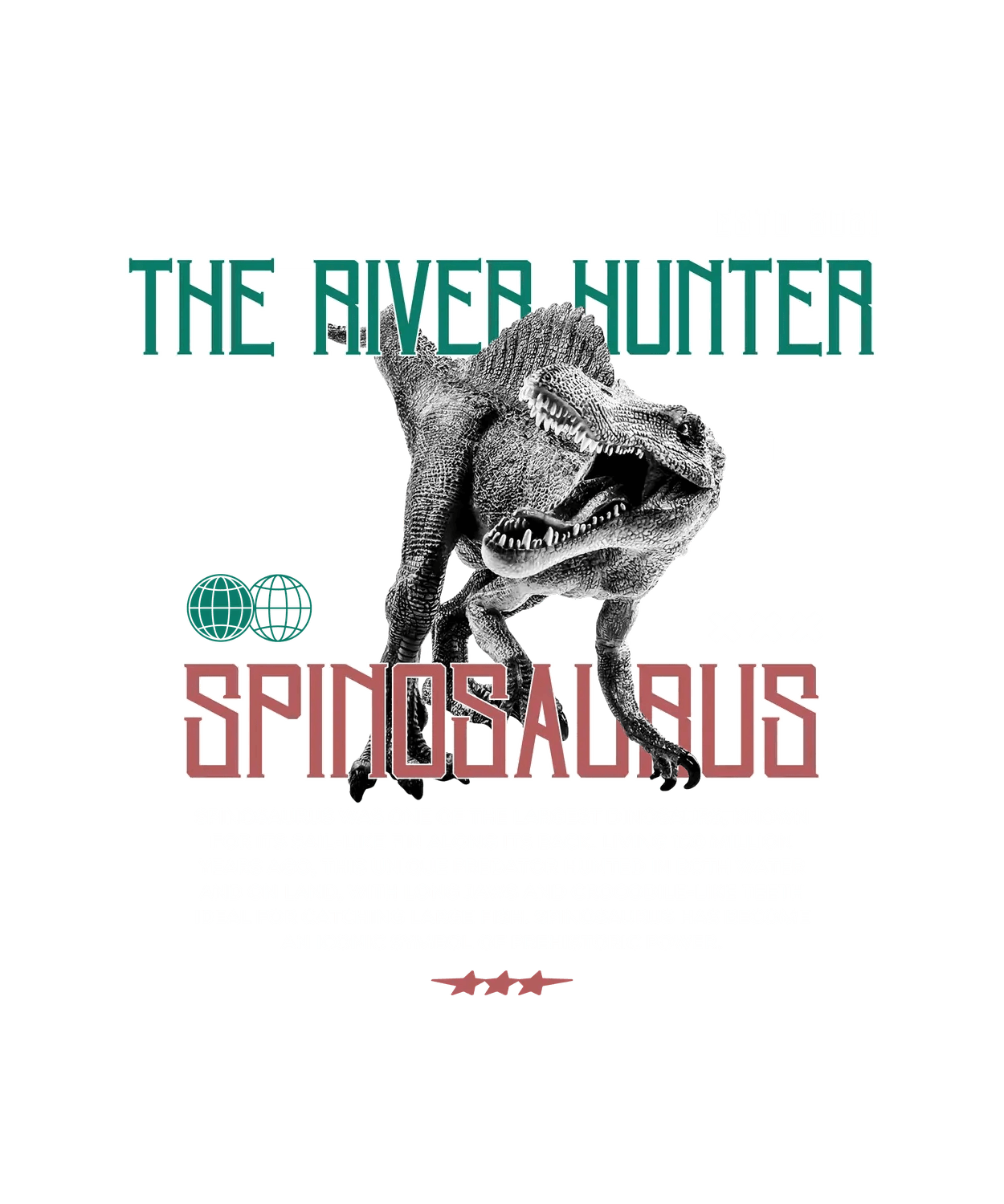 Spinosaurus The River Hunter - DTF Ready to Press - Heat Press Transfer