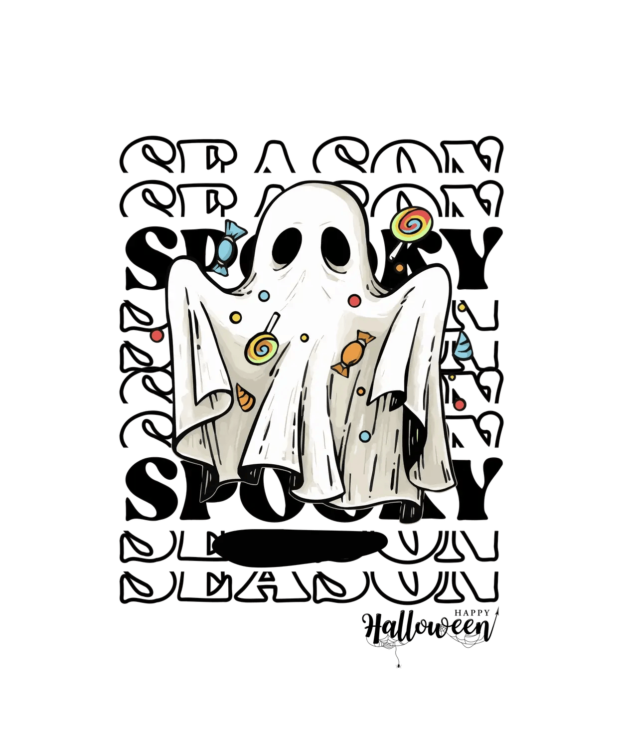 Spooky Ghost - DTF Ready to Press (original)