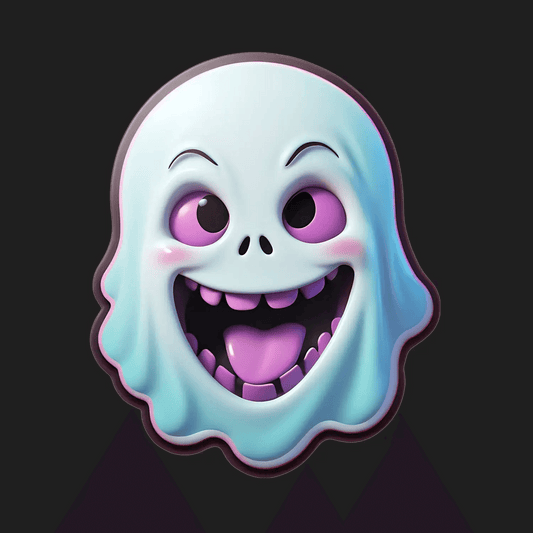 Spooky Smile Ghost - Sticker - Heat Press Transfer
