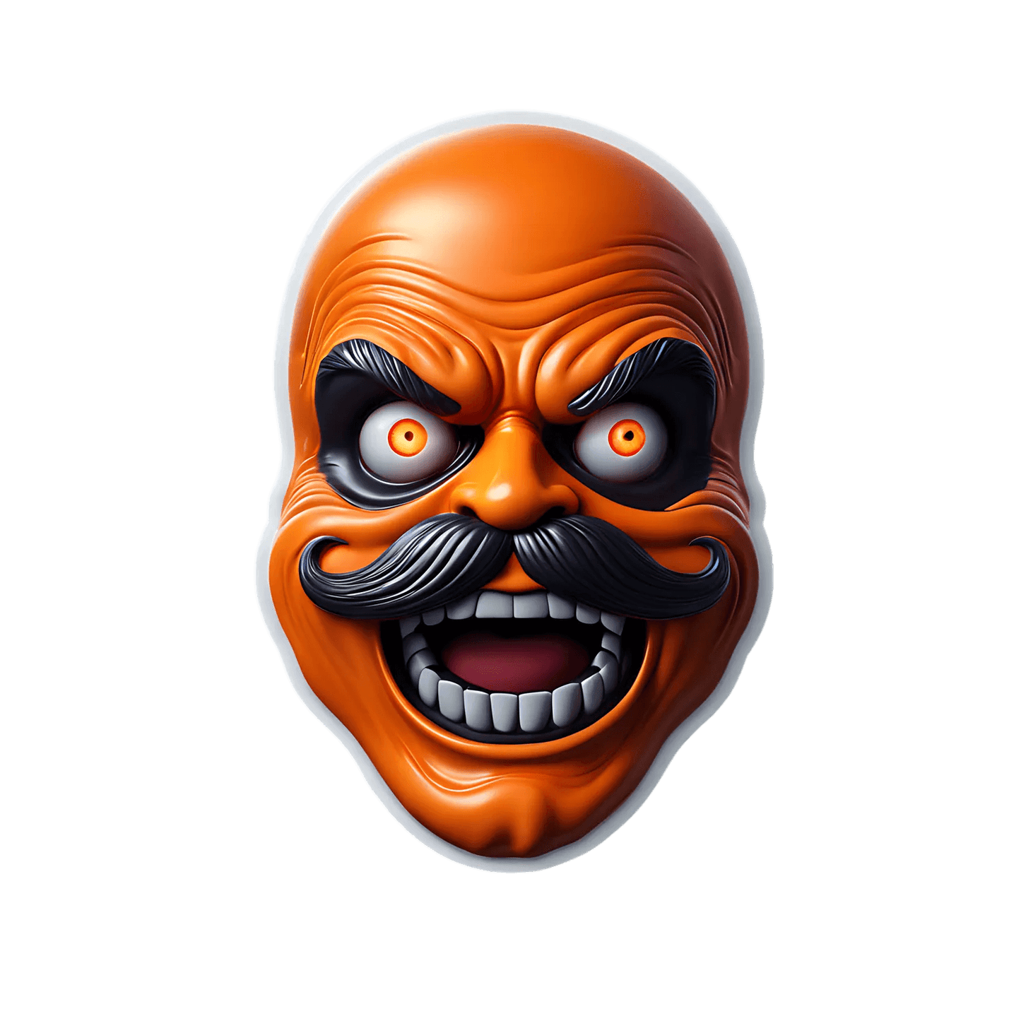 Spooky Mustache - Sticker - Heat Press Transfer