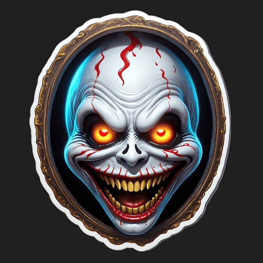 Spooky Skull - Halloween Sticker - Heat Press Transfer