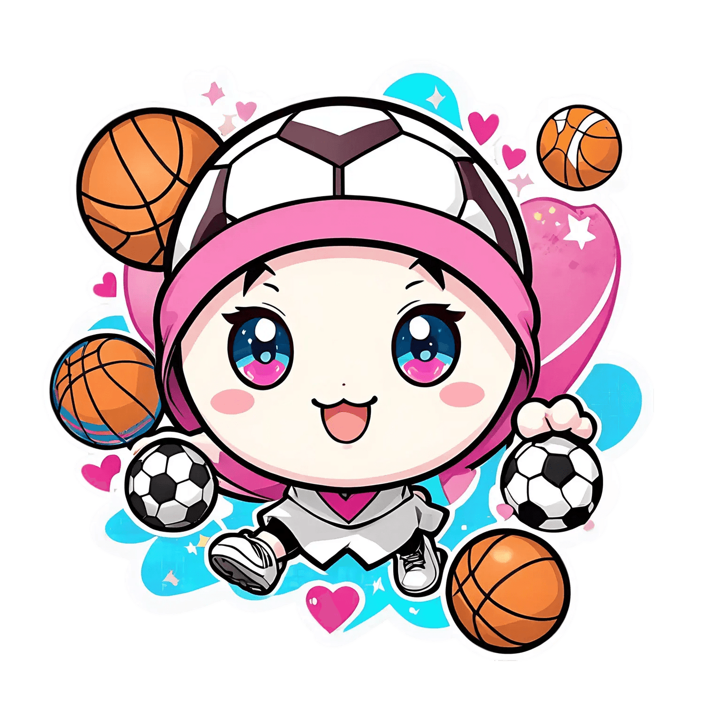 Sports Anime Girl - Sticker - Heat Press Transfer