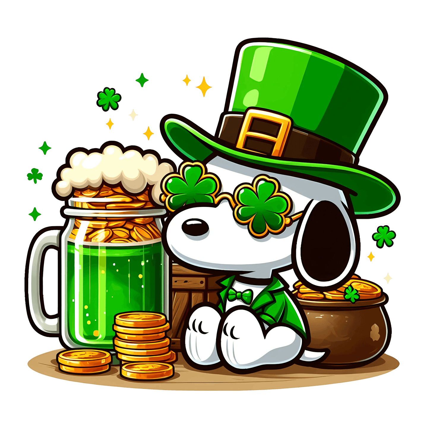 St Patrick's Day Best Friend to Charlie Brown Design - DTF Ready To Press - Heat Press Transfer