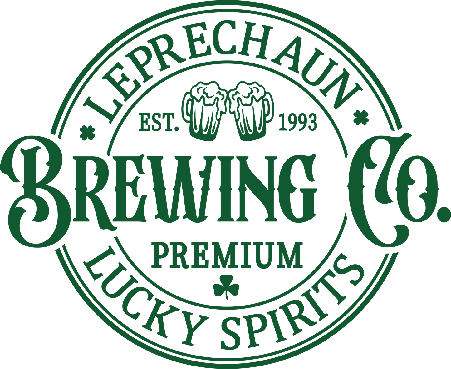 St Patrick's Day Leprechaun Brewing Co Design - DTF Ready To Press - Heat Press Transfer