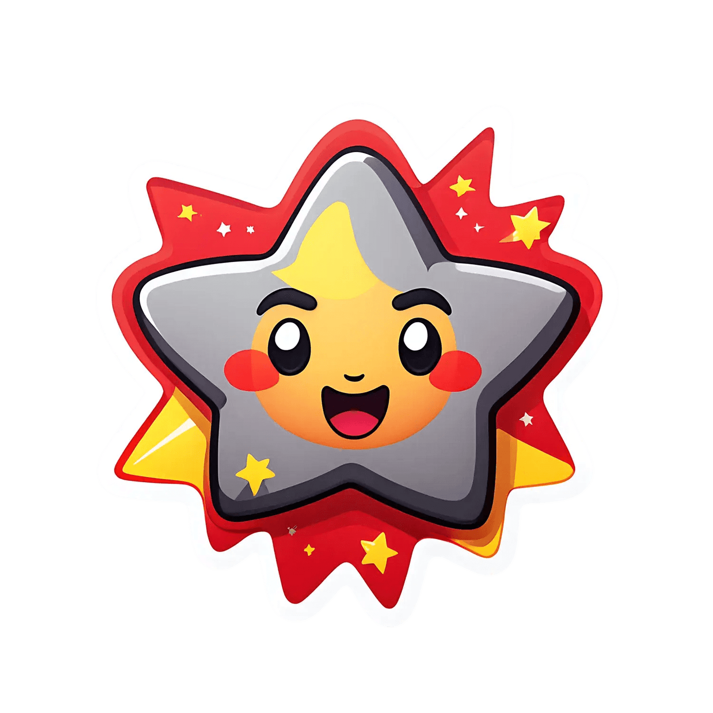 Star Smile - Sticker - Heat Press Transfer