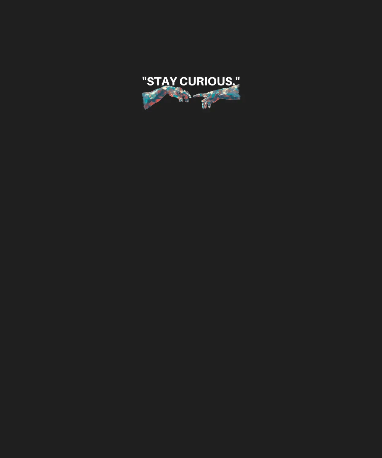 Stay Curious Motif - DTF Ready to Press (black_bg)