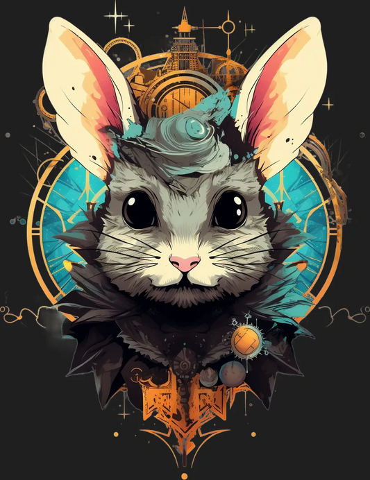 Steampunk Bunny - DTF Ready to Press - Heat Press Transfer