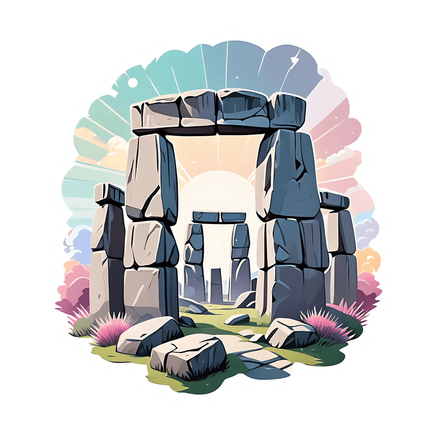 Stonehenge Sunrise - Sticker - Heat Press Transfer