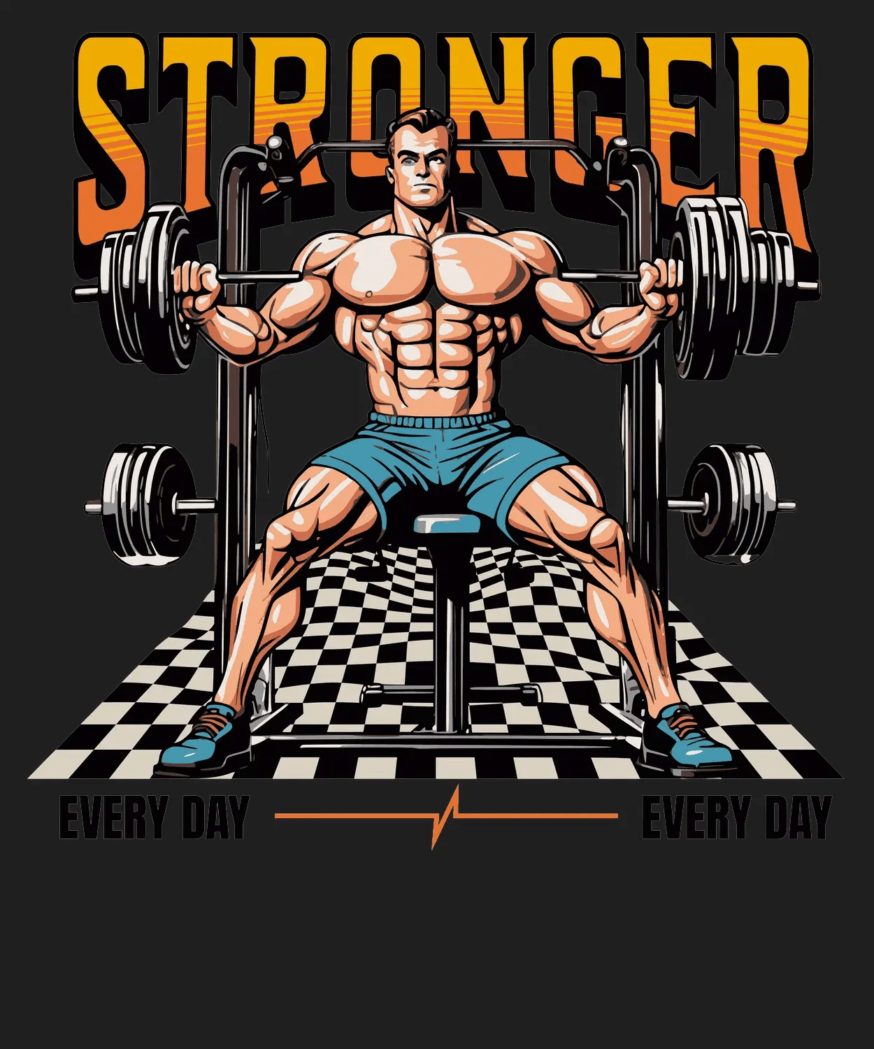 Stronger Gym Design - DTF Ready to Press - Heat Press Transfer
