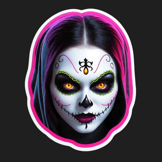 Sugar Skull Sticker - Day of the Dead - Heat Press Transfer