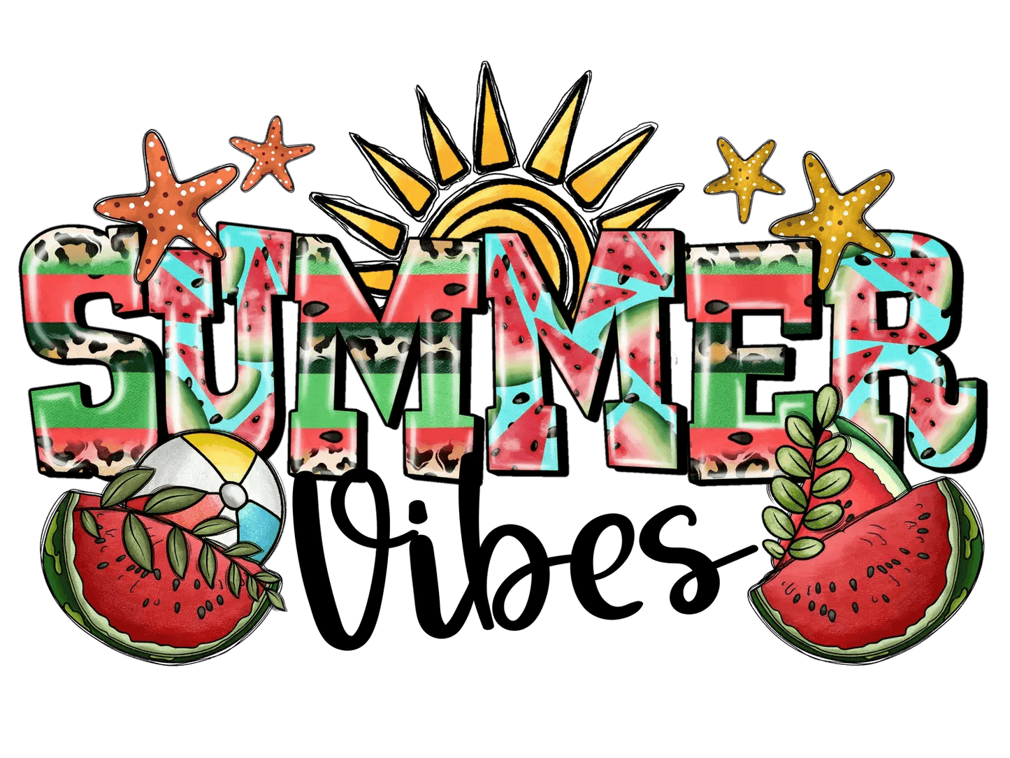 Summer Vibes - DTF Ready to Press - Heat Press Transfer
