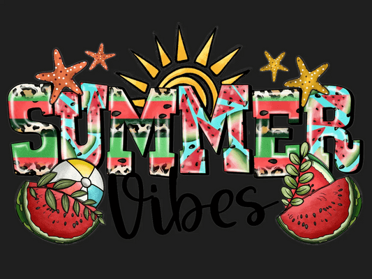 Summer Vibes - DTF Ready to Press - Heat Press Transfer