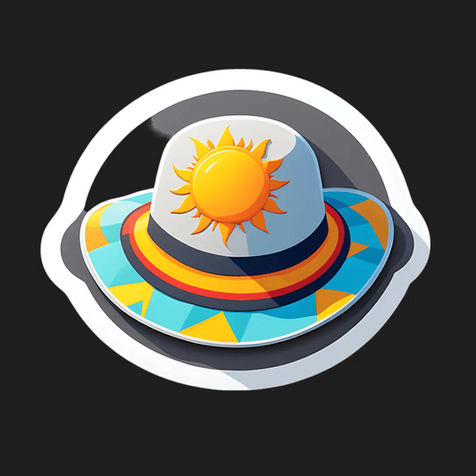 Sun Hat Beach - UV DTF Sticker - Heat Press Transfer