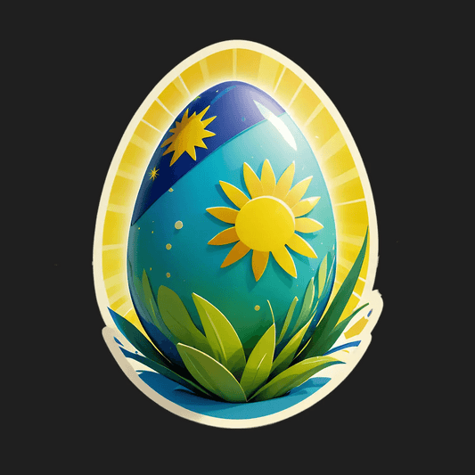 Sunflower Egg - UV Sticker - Heat Press Transfer