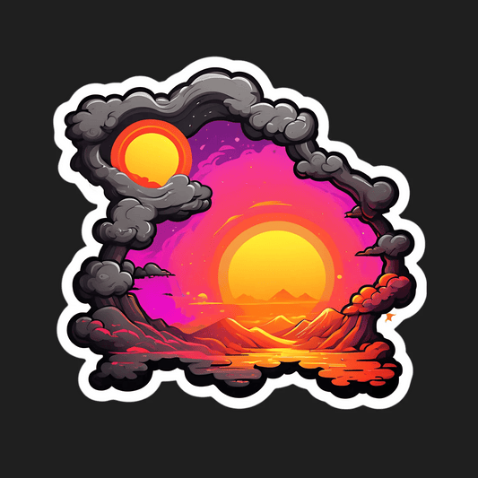 Sunset Clouds - Sticker - Heat Press Transfer