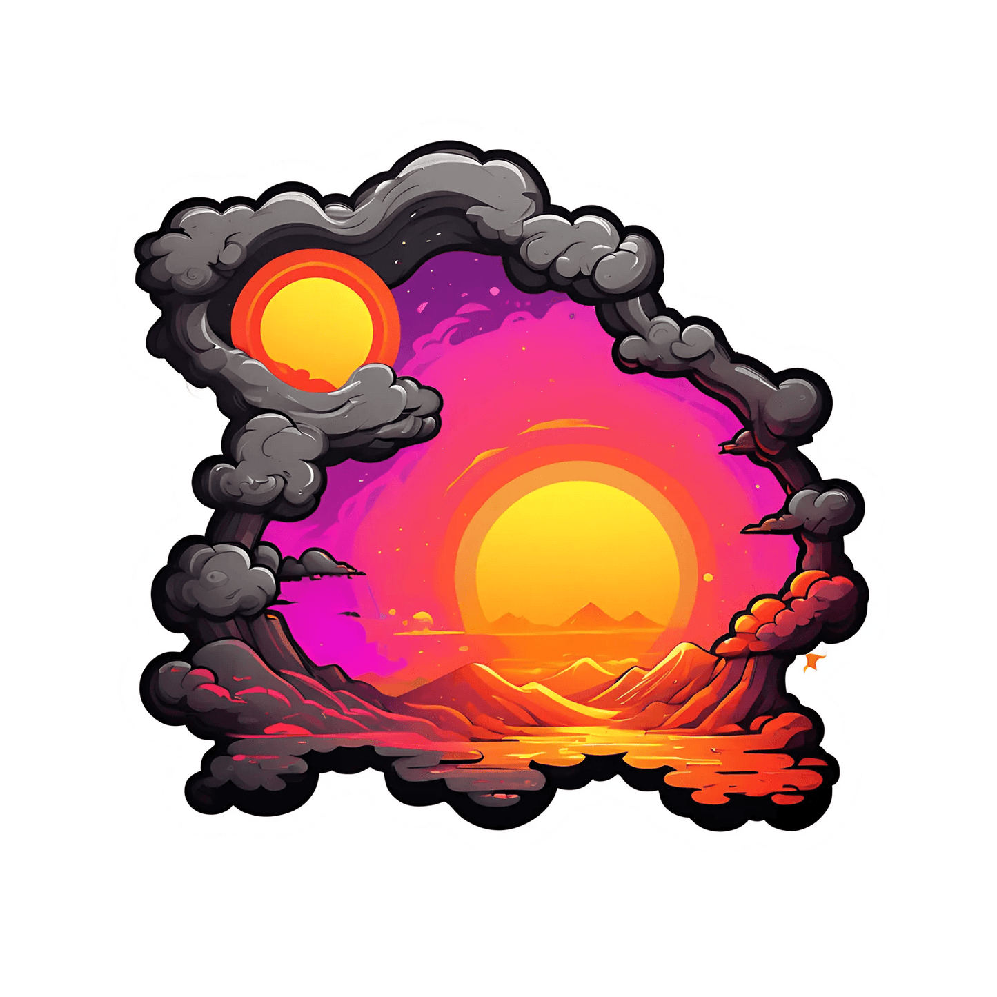 Sunset Clouds - Sticker - Heat Press Transfer