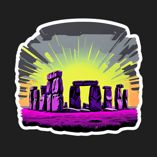Sunset Stonehenge - Sticker - Heat Press Transfer