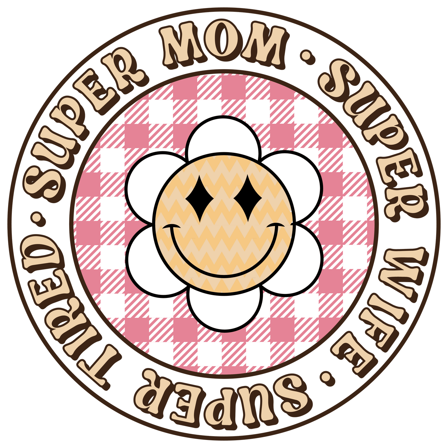 Super Mom Design - DTF Ready To Press - Heat Press Transfer