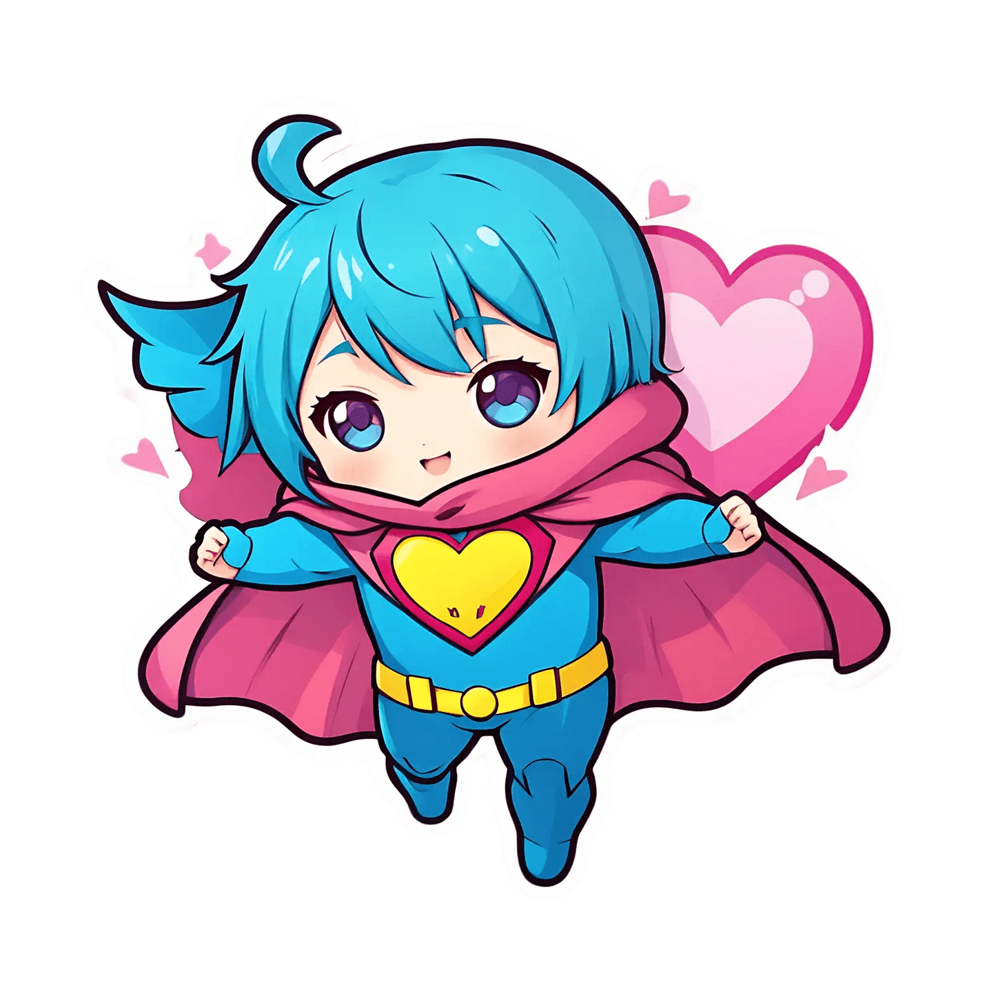 Superhero Heart - UV DTF Sticker - Heat Press Transfer