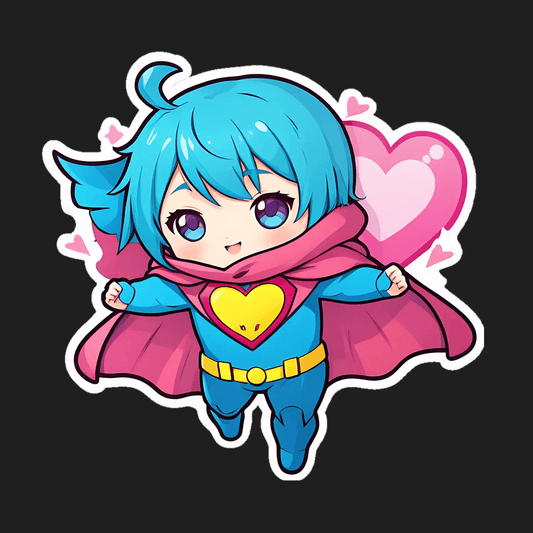 Superhero Heart - UV DTF Sticker - Heat Press Transfer