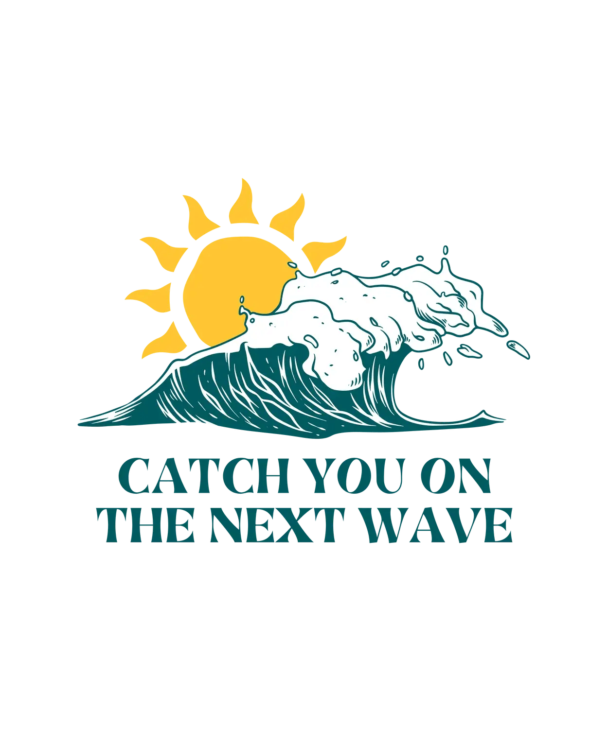Surf Wave Sun - DTF Ready to Press (original)