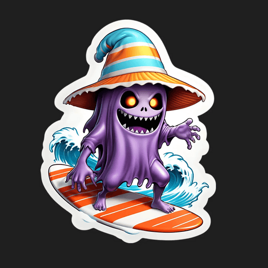 Surfer Monster - UV DTF Sticker - Heat Press Transfer