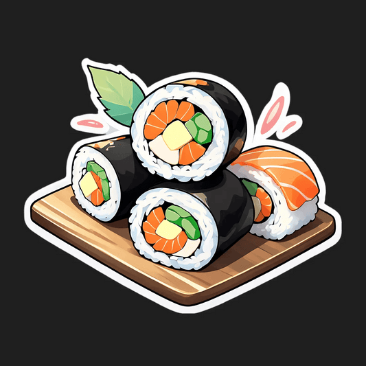 Sushi Platter Sticker - Vibrant UV DTF - Heat Press Transfer