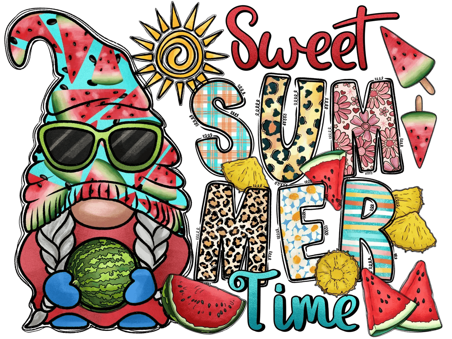 Sweet Summer Time - DTF Ready to Press - Heat Press Transfer