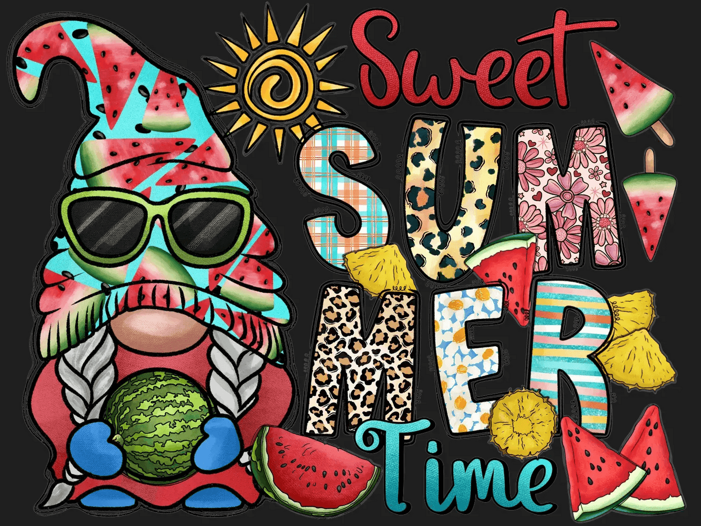 Sweet Summer Time - DTF Ready to Press - Heat Press Transfer
