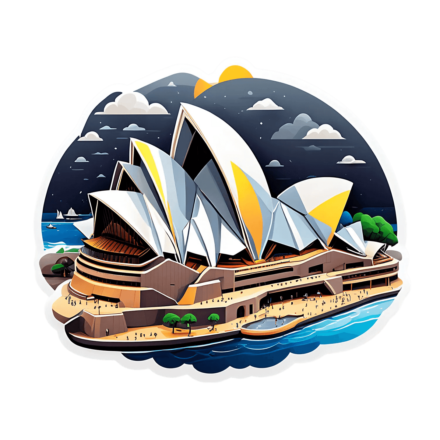 Sydney Opera House - UV DTF Sticker - Heat Press Transfer