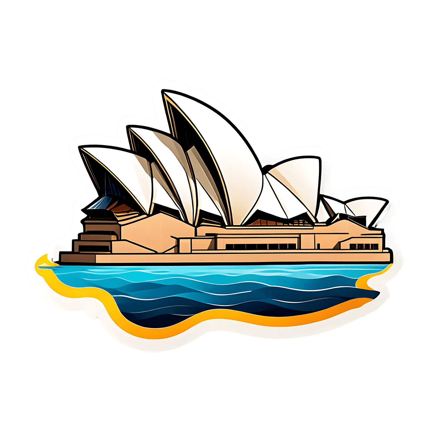 Sydney Opera House Sticker - Vibrant Art - Heat Press Transfer