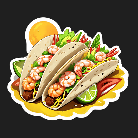 Taco Delight - Colorful UV DTF Sticker - Heat Press Transfer