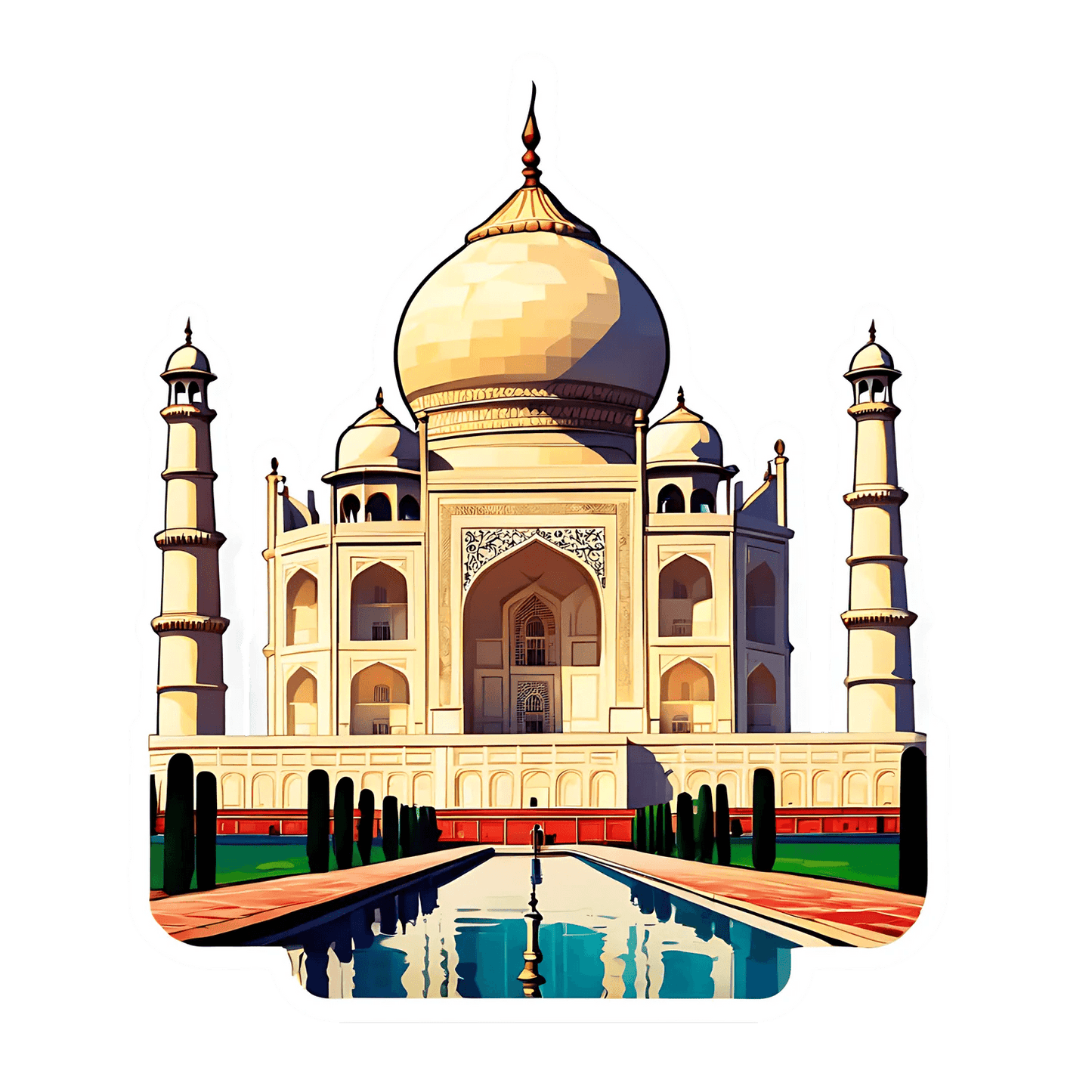 Taj Mahal Decal - Sticker - Heat Press Transfer