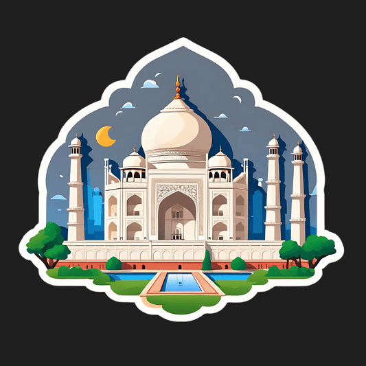 Taj Mahal View - UV Sticker - Heat Press Transfer