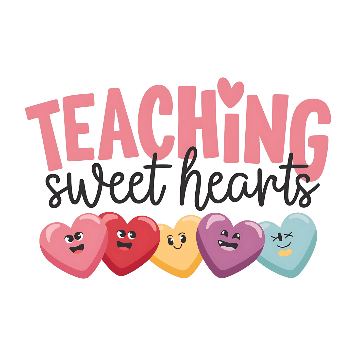Teaching Sweet Heart Teacher Design | DTF Center - Heat Press Transfer