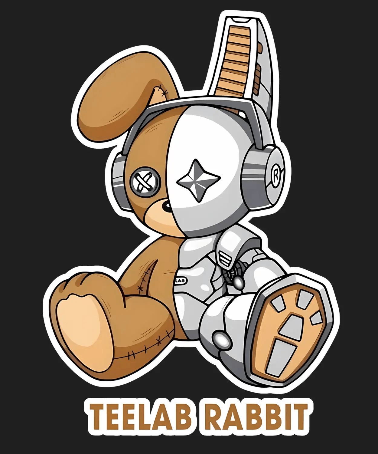 TeeLab Rabbit - DTF Ready to Press - Heat Press Transfer