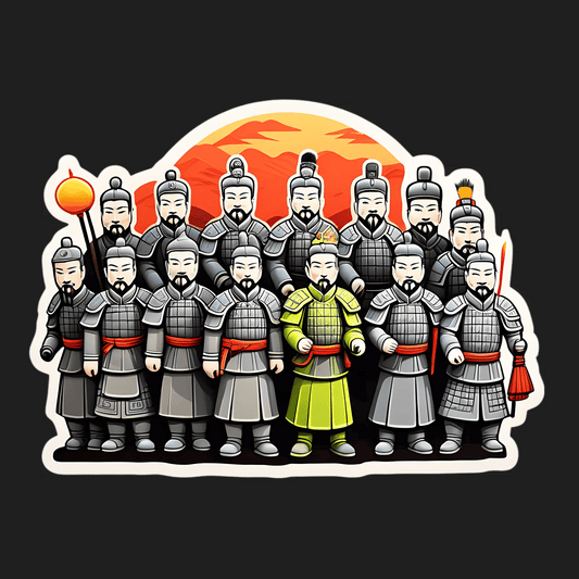 Terracotta Warriors - UV DTF Sticker - Heat Press Transfer